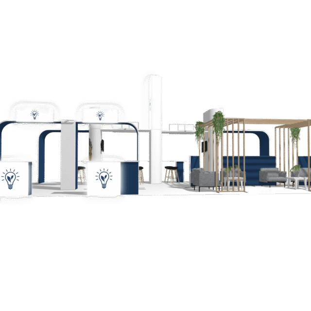 Island Booth 40x20 Affordable Rental Booth