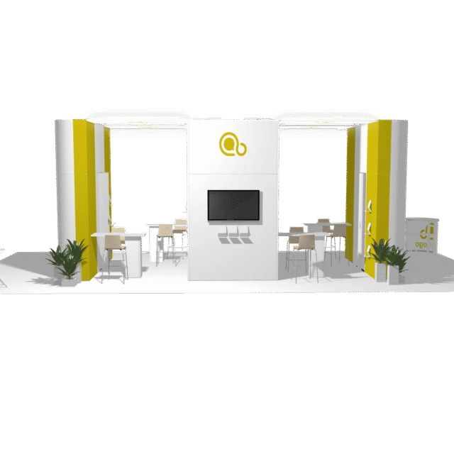 Tower Island 40x20 Affordable Rental Booth