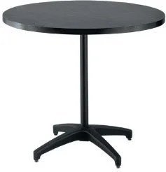 SoHo Black-Top Bistro Table - 42inH X 36inW