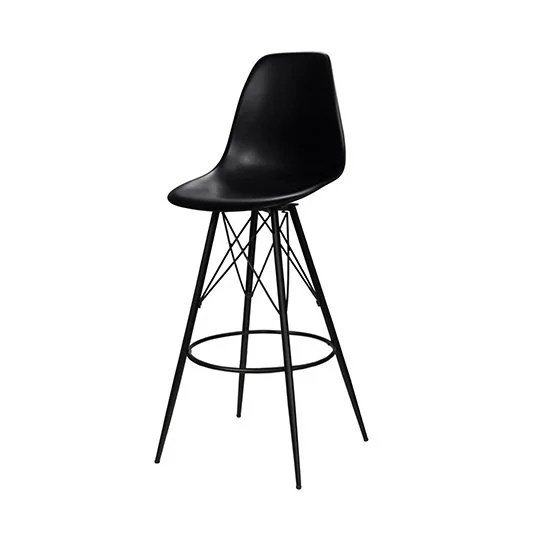Chelsea Barstool - Black with Black Base