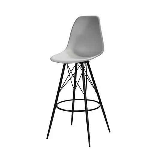 Chelsea Barstool - Gray with Black Base