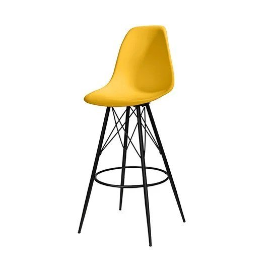 Chelsea Barstool - Yellow with Black Base