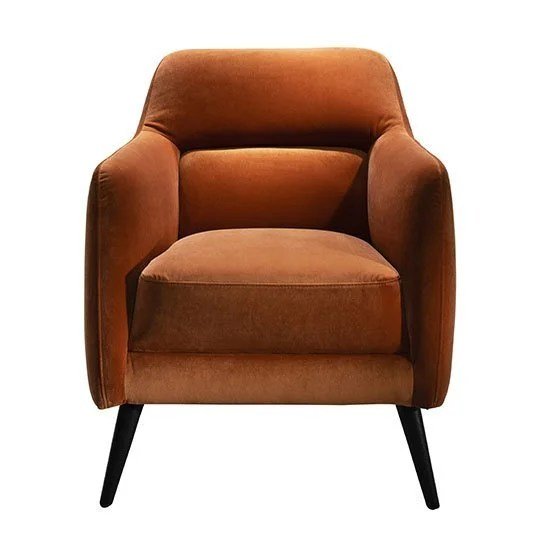 Valencia Chair - Spice Orange Velvet