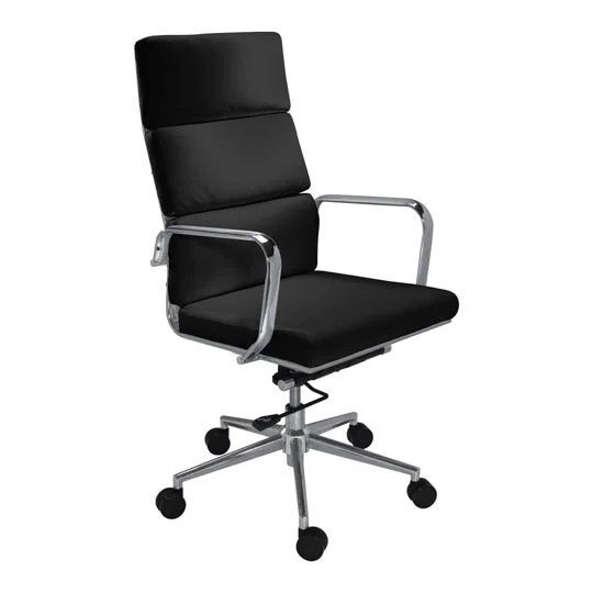 Ace High Back Chair - Black Vinyl