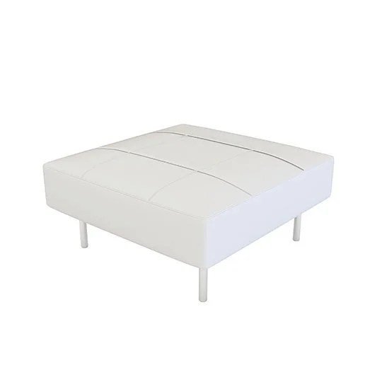 Endless Square Ottoman - White