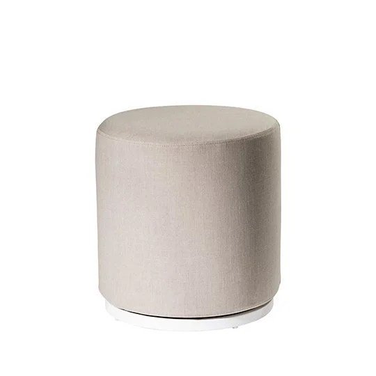 Marche Swivel Ottoman - Linen Fabric