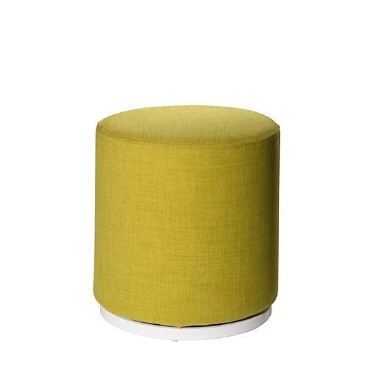 Marche Swivel Ottoman - Pear Yellow Fabric