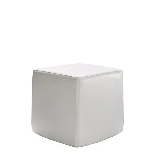Vibe Cube Ottoman - White