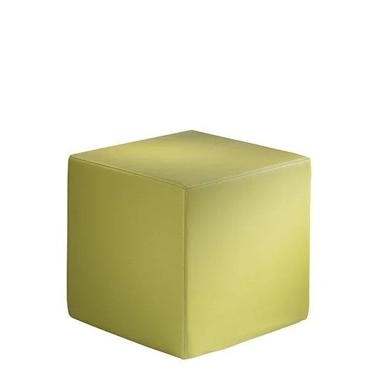 Vibe Cube Ottoman - Citrus Green Vinyl