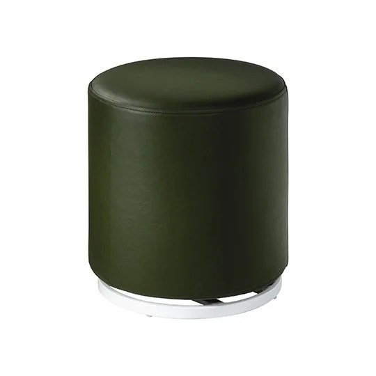 Marche Swivel Ottoman - Forest Green Vinyl