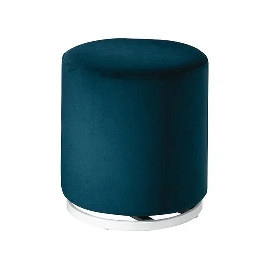 Marche Swivel Ottoman - Teal Velvet