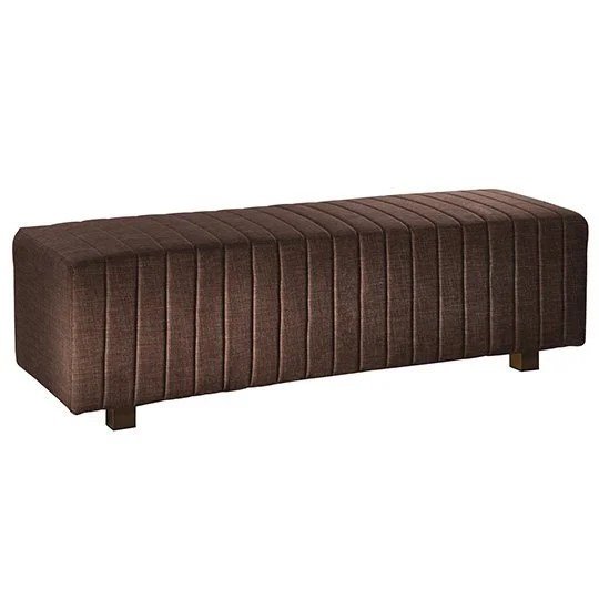 Beverly Bench Ottoman - Brown Fabric