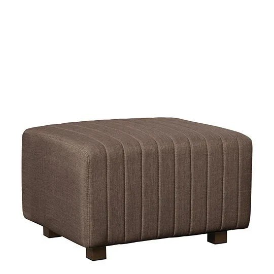 Beverly Small Bench Ottoman - Brown Fabric