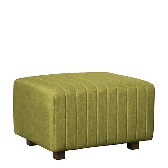 Beverly Small Bench Ottoman - Green Fabric