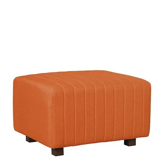 Beverly Small Bench Ottoman - Orange Fabric