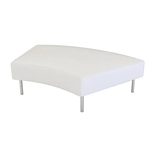 Endless Curved Ottoman - White