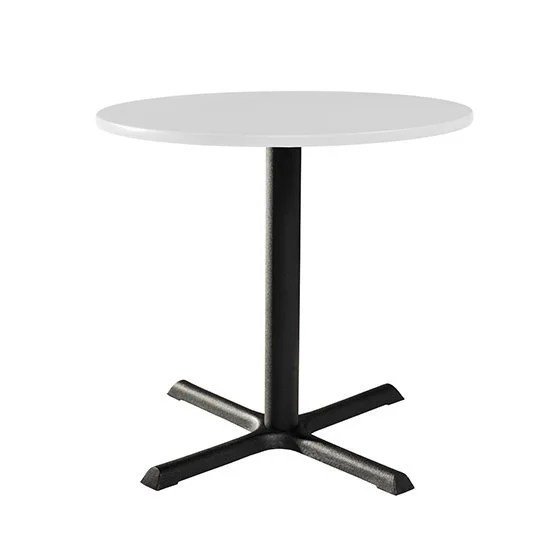 30in Cafe Table w/ Black Base - White Top
