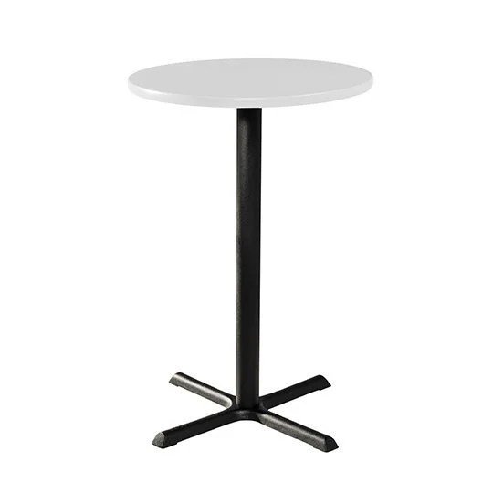 30in Bar Table w/ Black Base - White Top