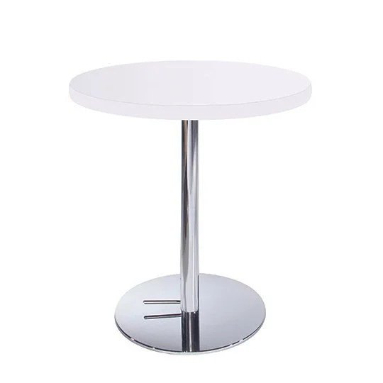 30in Cafe Table w/ Hydraulic Base - White Top