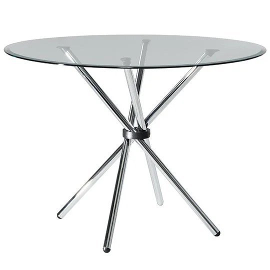 Atomic 42 inch Round Table with Glass Top