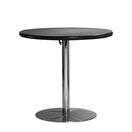 30in Round Cafe Table w/ Hydraulic Base - Gunmetal
