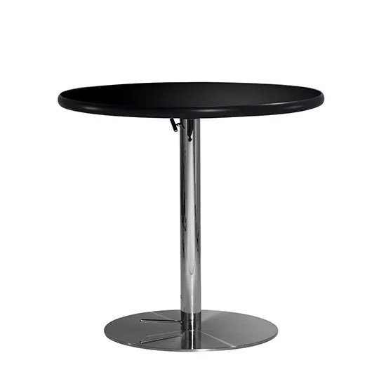 30in Round Cafe Table w/ Hydraulic Base - Black