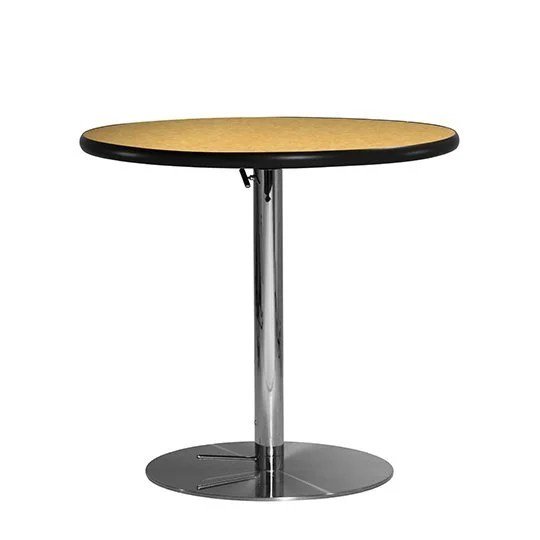30in Round Cafe Table w/ Hydraulic Base - Yellow