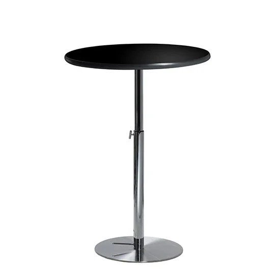 36in Round Bar Table w/ Hydraulic Base - Black