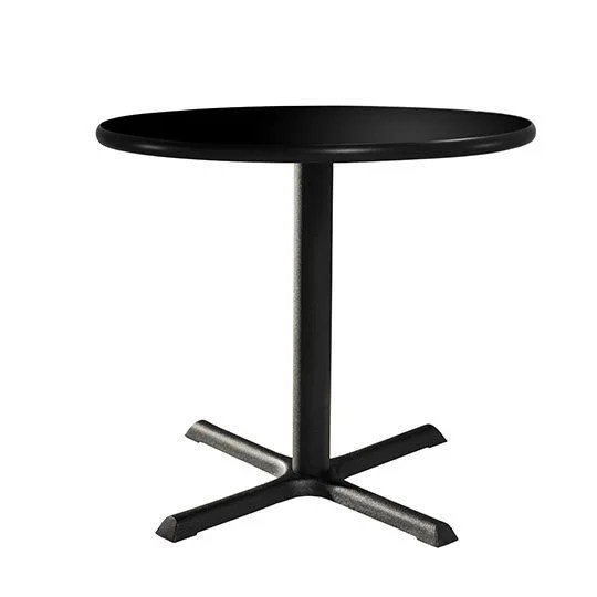 36in Round Cafe Table w/ Standard Base - Black