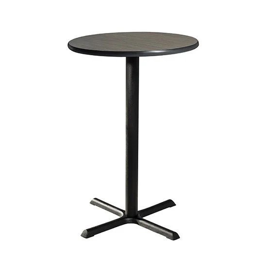 Madison Bar Table with Black Base - Gray Acajou