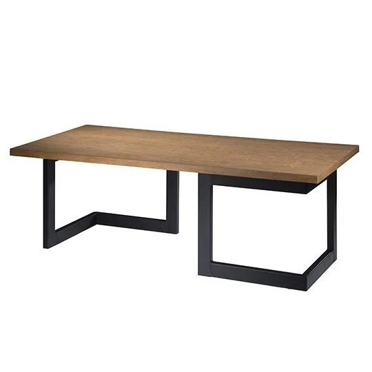 Black Geo Cocktail Table - Wood