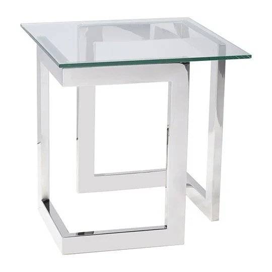 Geo End Table - Chrome