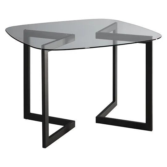 Geo Square Round Conference Table - Black - Rounded Square