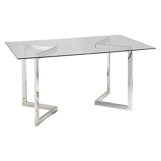 Geo Rectangle Conference Table - Chrome