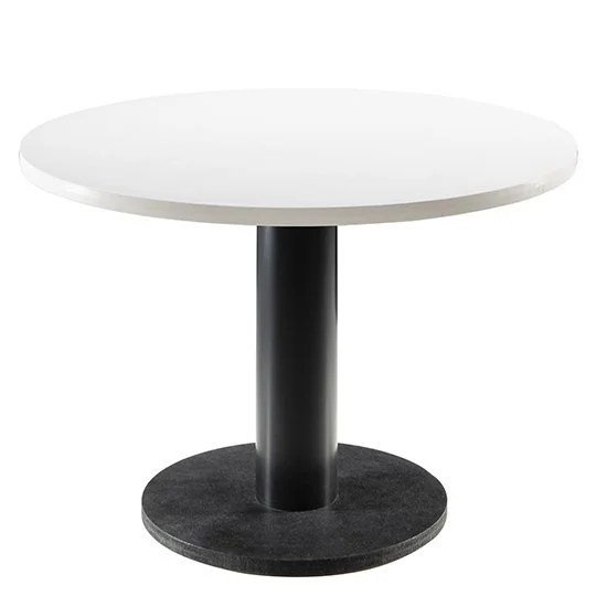 42in Round White Laminate Conference Table