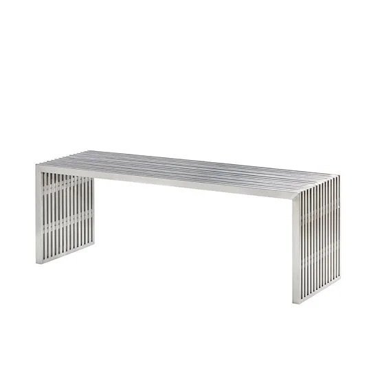Regis Bench/Table - Brushed Metal