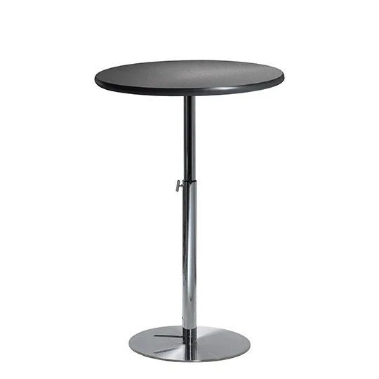 30in Round Bar Table w/ Hydraulic Base - Gunmetal