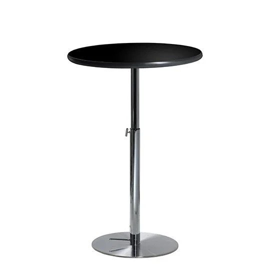 30in Round Bar Table w/ Hydraulic Base - Black