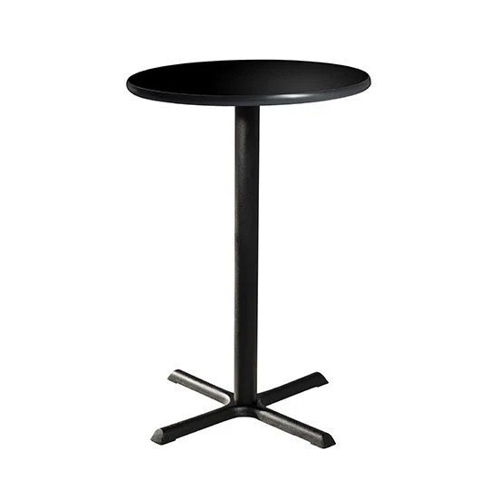 30in Round Bar Table w/ Standard Base - Black