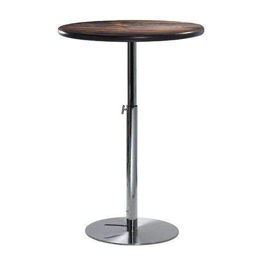 30in Bar Table with Hydraulic Base - Wood