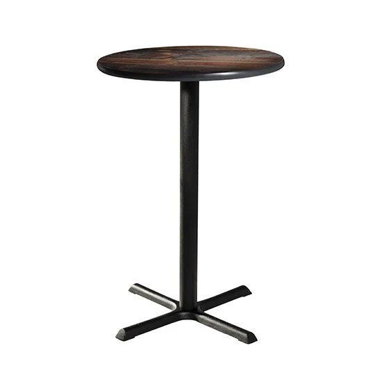 30in Bar Table with Black Base - Wood