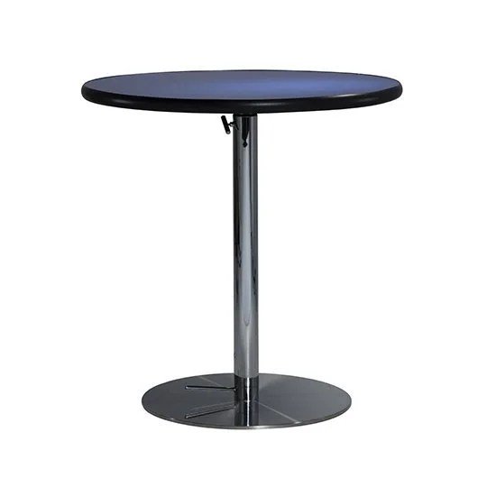 30in Cafe Table with Hydraulic Base - Blue