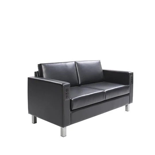 Naples Loveseat, Powered - Black