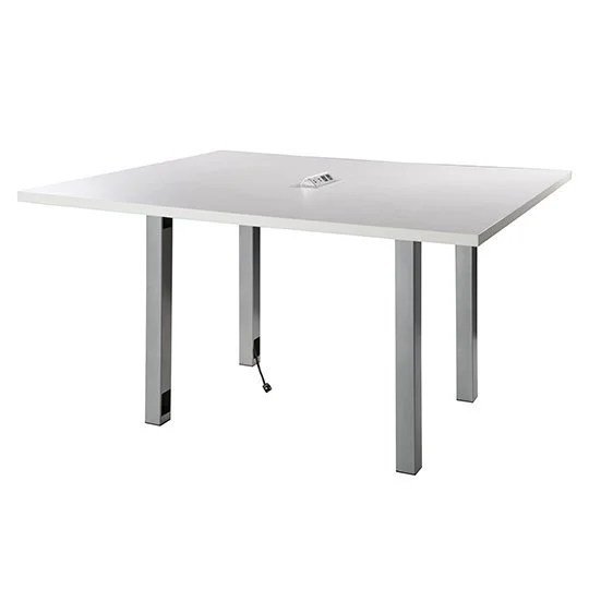 8ft Powered Table - White