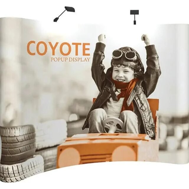10ft Coyote Curved Pop Up Display Full Mural Kit