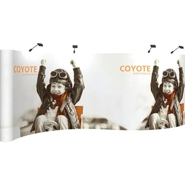 20ft Coyote Serpentine Pop Up Display Graphic Mural Kit