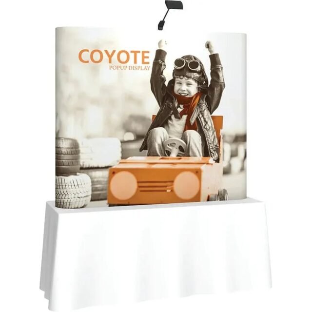 6ft Coyote Pop Up Full Graphic Mural Tabletop Display