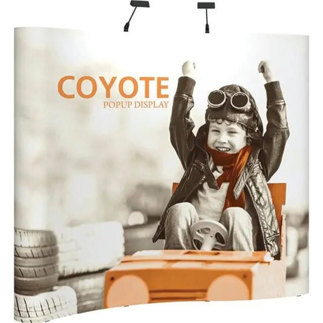 8ft Coyote Serpentine Pop Up Display Graphic Mural Kit