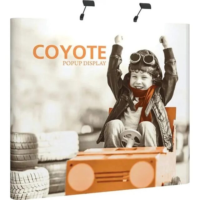 8ft Coyote Pop Up Display Full Graphic Mural Kit