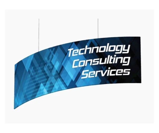 Curve 14 x 4 Rental Hanging Sign